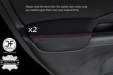 RED STITCHING 2X REAR DOOR ARMREST LEATHER COVER FITS HONDA CRV 2012-2016