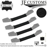 BLACK STITCH  4X ROOF GRAB HANDLE COVER FOR LAND ROVER DISCOVERY MK2 98-04