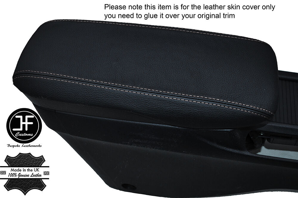 GREY STITCH ARMREST LID LEATHER COVER FITS HONDA CIVIC & TYPE R MK8 2006-2012