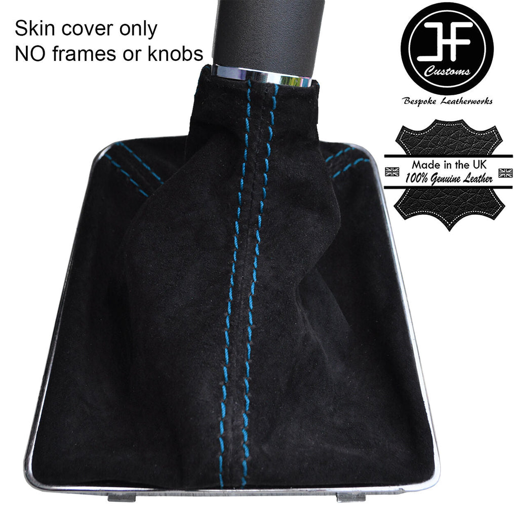 BLUE STITCHING REAL SUEDE GEAR GAITER FITS VAUXHALL OPEL ASTRA MK5 H 04-09