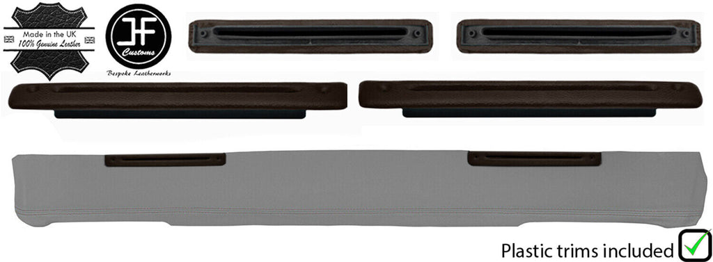 BROWN DASH DASHBOARD 2X LEATHER AIR VENTS PLASTIC TRIM FITS LAND ROVER SERIES 3