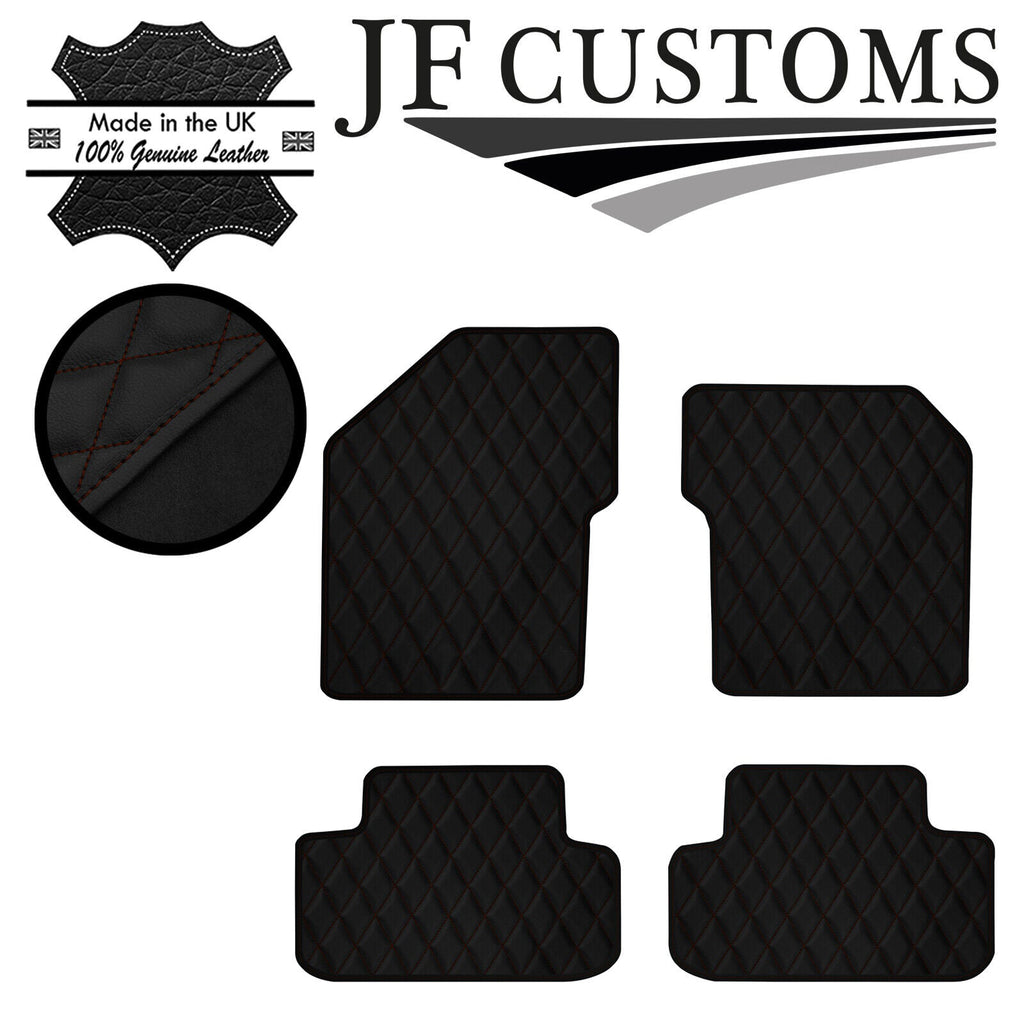 BROWN DIAMOND STITCH VINYL 4X TAILORED FLOOR MAT CARPETS FOR ALFA 147 01-10