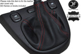 RED STITCHING GENUINE LEATHER MANUAL GEAR GAITER FOR FIAT PANDA MK3 2012-2016