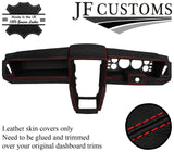RED STITCH ITALIAN LEATHER 3 PIECE DASHBOARD COVER FITS LOTUS ELITE ECLAT S1