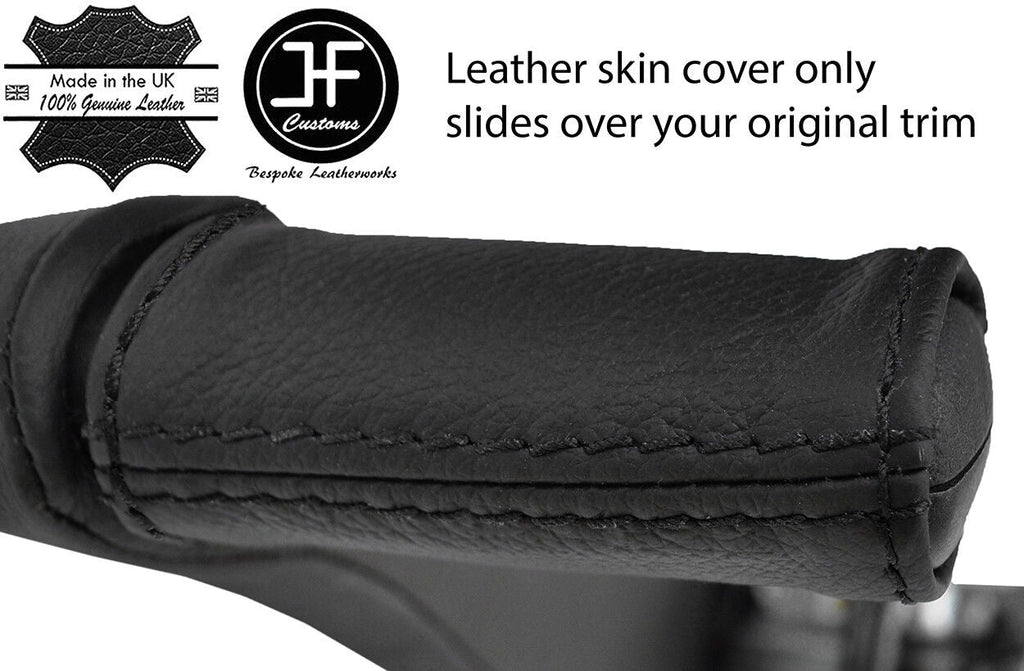 BLACK STITCH LEATHER HANDBRAKE HANDLE COVER FOR MINI COUNTRYMAN PACEMAN R60 R61