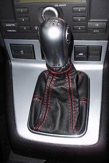 FITS FORD MONDEO Mk3 03-06 GAITER REAL LEATHER RED STITCHING CUSTOM NEW