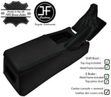 BLACK STITCH LEATHER GEAR SET+FRAMES+CONSOLE COVER FOR NISSAN SKYLINE R32 89-93