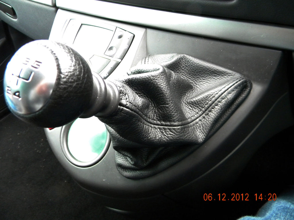 FITS CITROEN C8 2002-2010 BLACK LEATHER GEAR SHIFT BOOT GAITER BLACK CUSTOM NEW
