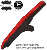 BLACK & RED STRIPE REAL LEATHER HANDBRAKE GAITER FITS AUDI A4 B7 2004-2008