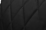 BLACK LEATHER 1X EXCLUSIVE LUXURY CUSHION DIAMOND STITCH PADDED 18"x18"