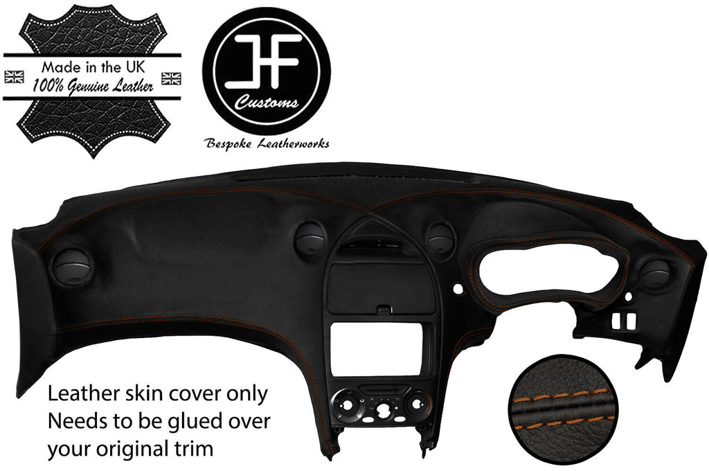 BROWN STITCH DASH DASHBOARD REAL LEATHER COVER FOR TOYOTA CELICA MK7 1999-2006
