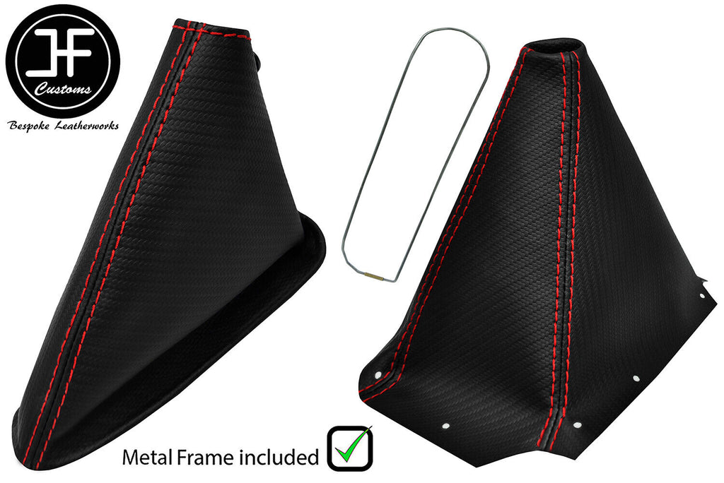 RED STITCH CARBON VINYL GAITER SET+FRAME FOR NISSAN SKYLINE R34 1998-2002