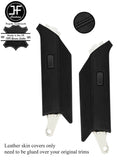 BLACK STITCH 2X C SIDE PILLAR LEATHER COVERS FITS BMW X6 E71 2007-2014