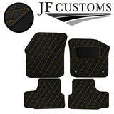 YELLOW DIAMOND STITCH VINYL 4X TAILORED FLOOR CARPET FOR VW UP 5DR 12-21 JF1