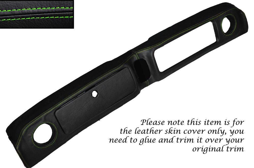 GREEN STITCH DASH DASHBOARD LEATHER COVER FITS VAUXHALL OPEL VIVA HC 1970-1979