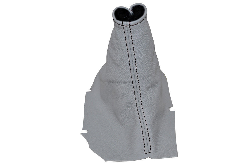 BLACK STITCH FITS VOLVO S80 1998-2006 HANDBRAKE GAITER LIGHT GREY LEATHER