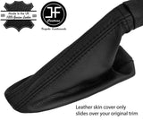 BLACK & BLACK STRIPE REAL LEATHER HANDBRAKE GAITER FOR FORD FOCUS C MAX 03-07