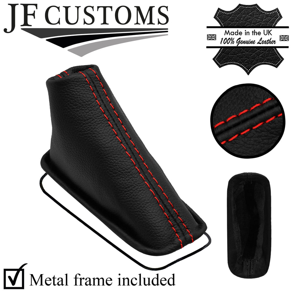 RED STITCH LEATHER AUTOMATIC GEAR GAITER +METAL FRAME FOR SUZUKI VITARA 15-20