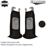 TAN STITCH ITALIAN LEATHER PILLAR KIT COVERS FOR BMW MINI R50 R53 01-06