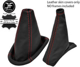 RED STITCH MANUAL LEATHER GEAR HANDBRAKE GAITER FOR CHEVROLET SPARK 2009-2015