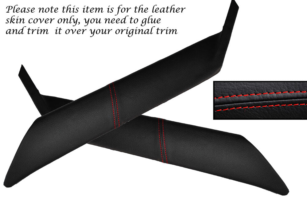 RED STITCH 2X WINDSCREEN A PILLAR SKIN COVER FITS FITS TRIUMPH TR7 TR8 76-81