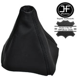 BLACK STITCH FITS VOLVO S60 2000-2007 MANUAL BLACK GEAR GAITER LEATHER