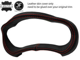 RED STITCH GAUGE SPEEDO SURROUND LEATHER COVER FOR TOYOTA CELICA 99-06 STYLE2