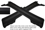 BLACK STITCH 2X A POST PILLAR LEATHER SKIN COVERS FITS AUDI R8 SPYDER 10-14