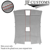 RED STITCH L GREY LUXE SUEDE ROOF HEADLINER COVER FOR BMW 3 E90 SALOON