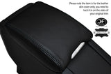 BLACK STITCH ARMREST LID REAL LEATHER COVER FOR FITS VOLVO XC60 2008-2016