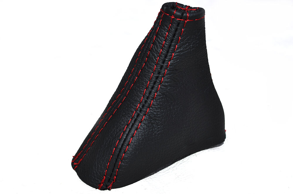 RED STITCH AUTO AUTOMATIC LEATHER GEAR GAITER FITS VOLVO S60 00-10 V70 01-07