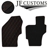 ORANGE DIAMOND STITCH VINYL 4XTAILORED FLOOR CARPET FOR KIA RIO AUTO 01-05 JF1