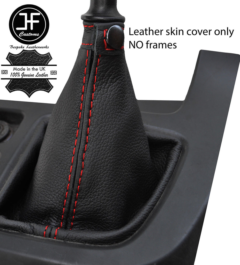 RED STITCH TOP GRAIN REAL LEATHER MANUAL GEAR GAITER FOR KIA SEDONA 2007-2011