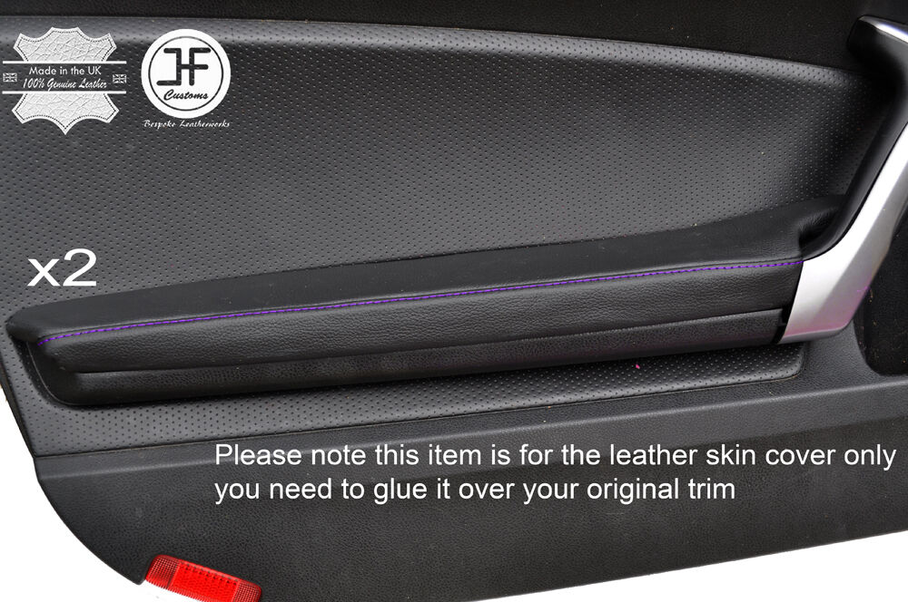 PURPLE STICH 2X DOOR ARMREST LEATHER COVERS FOR TOYOTA GT86 SUBARU BRZ 2012-2016