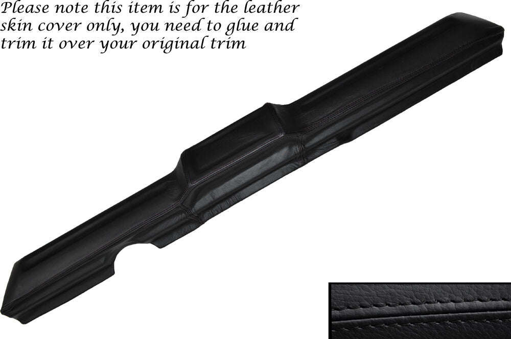 BLACK STITCH LOWER DASH LEATHER SKIN COVER FITS VW GOLF 1 MK1 JETTA CUSTOM NEW