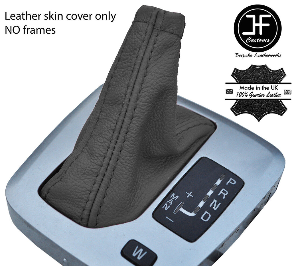DARK GREY TOP GRAIN REAL LEATHER AUTO AUTOMATIC GEAR GAITER FOR VOLVO XC90 02-14