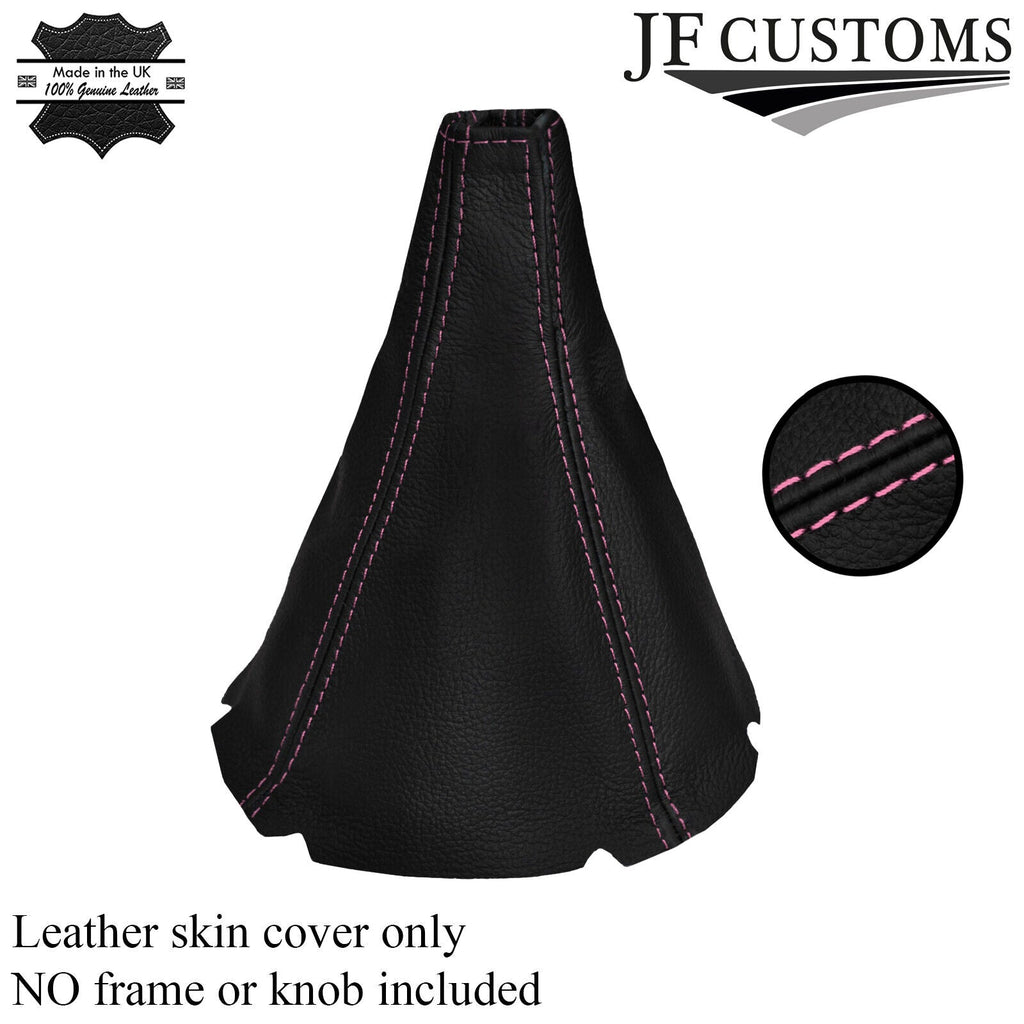 PINK DOUBLE STITCH FITS SUBARU IMPREZA WRX STI 2001-2005 LEATHER GEAR GAITER