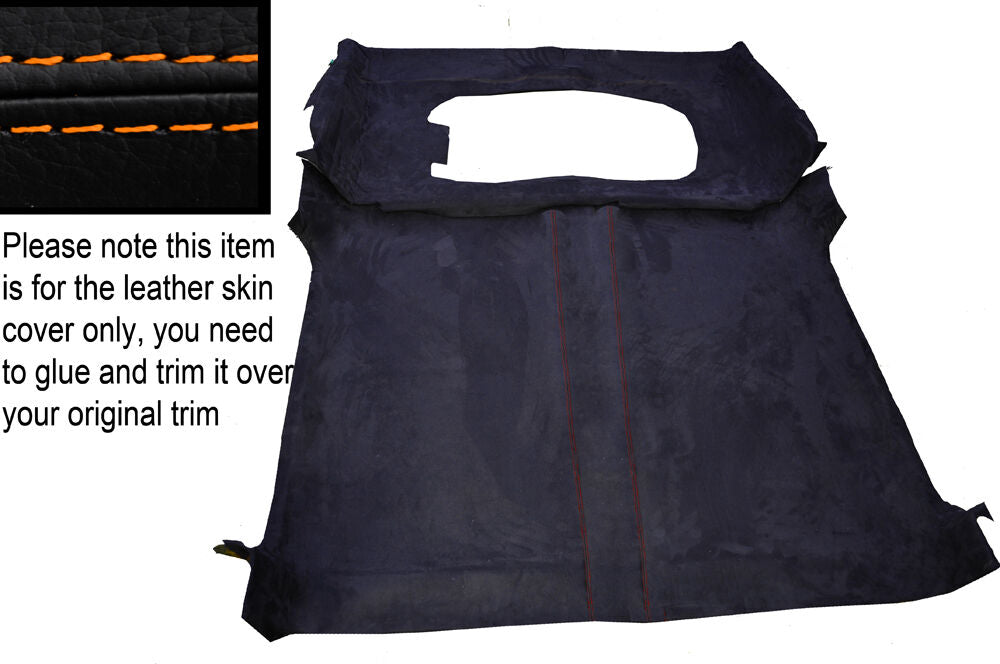 ORANGE STITCH ROOF HEADLINING LUXE SUEDE COVER FOR LAND ROVER DEFENDER 90 3DR SW