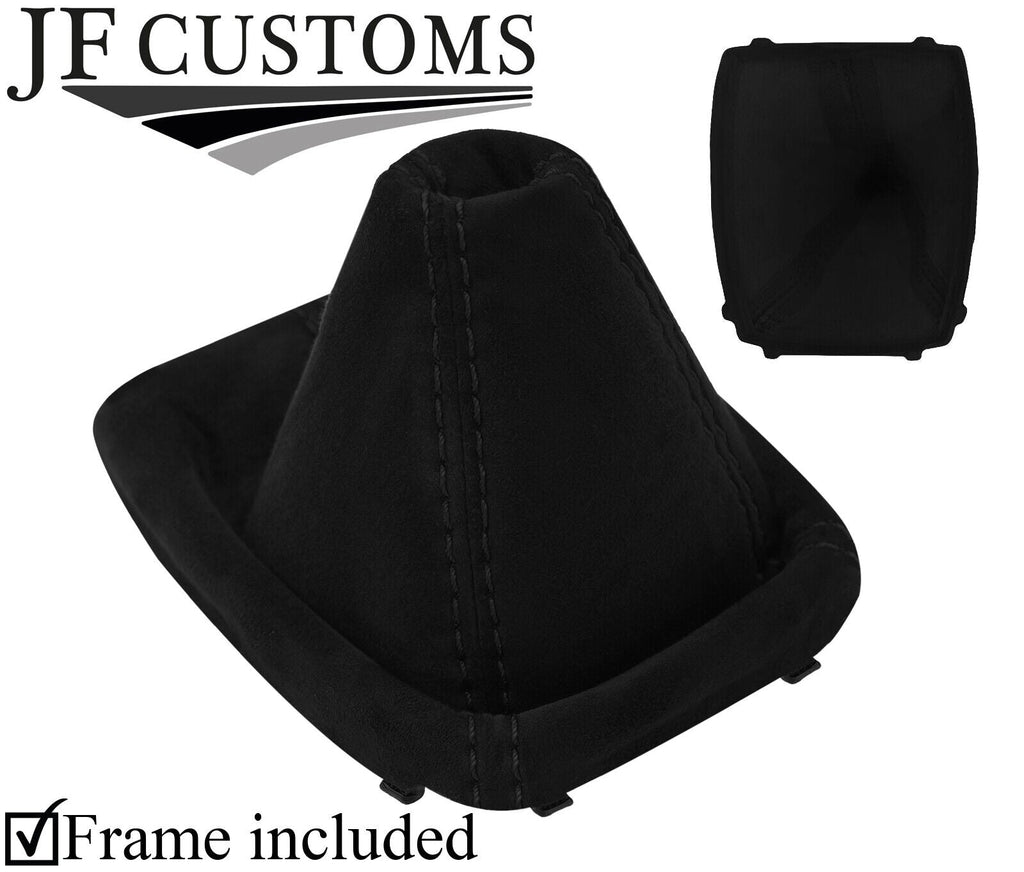 BLACK STITCH LUXE SUEDE GEAR GAITER + PLASTIC FRAME FOR FORD C MAX 2007-2010