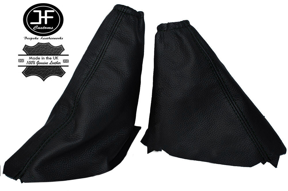 BLACK STITCH LEATHER GEAR BOX & HANDBRAKE GAITER FITS FORD FOCUS MK2 MK3 05-08
