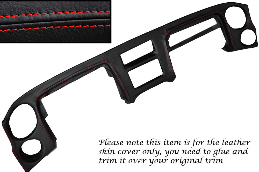 RED STITCH DASH DASHBOARD LEATHER SKIN COVER FITS TOYOTA MR2 MK1 AW11 84-90