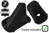 SAND STITCH SUEDE AUTOMATIC DSG GEAR GAITER+PLASTIC FRAME FITS VW EOS 06-13