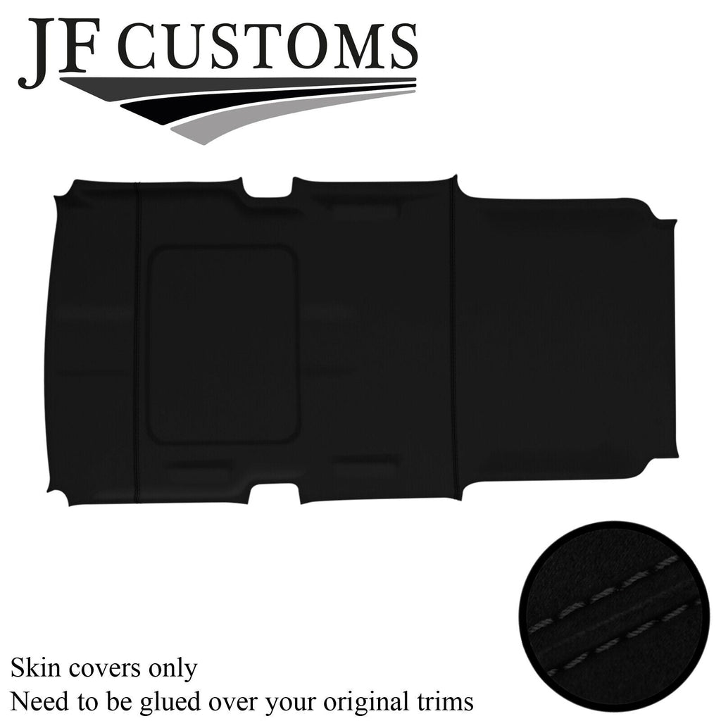 BLACK STITCH LUXE-SUEDE SUNROOF HEADLINER COVER FITS HUMMER H3 05-11 STYLE1