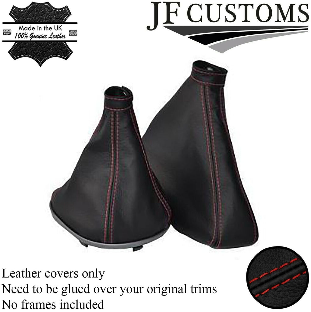FITS ALFA ROMEO GT 2003-2010  LEATHER GEAR HANDBRAKE GAITER RED STITCHING