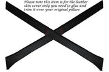 RED STITCH FITS ALFA ROMEO GTV6 78-87 2X WINDSCREEN PILLAR LEATHER SKIN COVERS