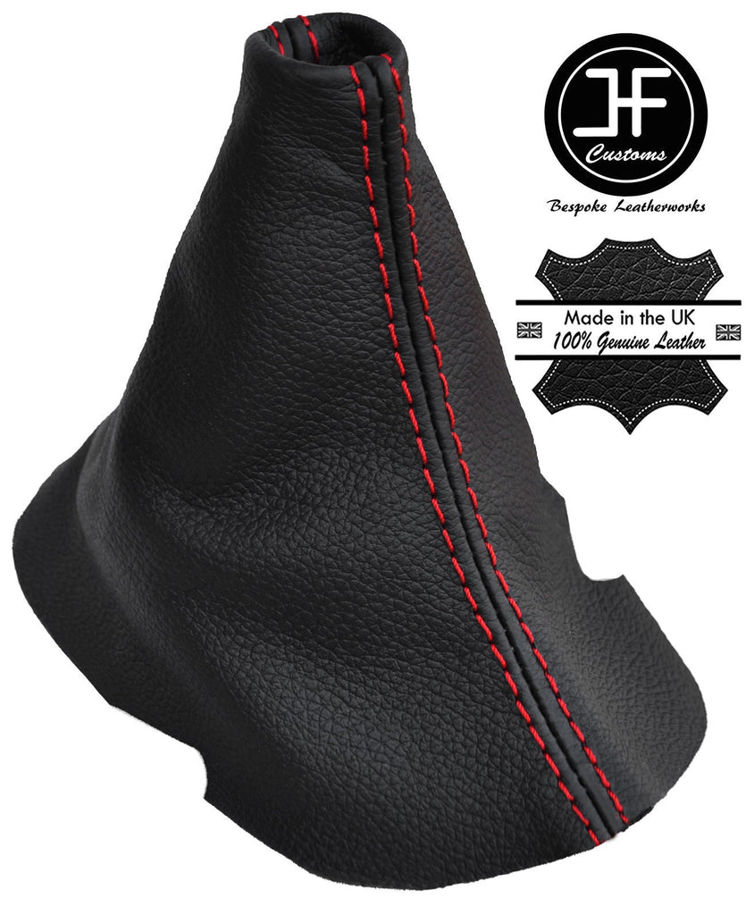 RED STITCHING REAL LEATHER MANUAL GEAR GAITER FITS HONDA CIVIC MK9 2012-2015