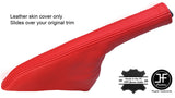 RED TOP GRAIN REAL LEATHER SLIM HANDBRAKE GAITER FITS FIAT 500 2007-2017
