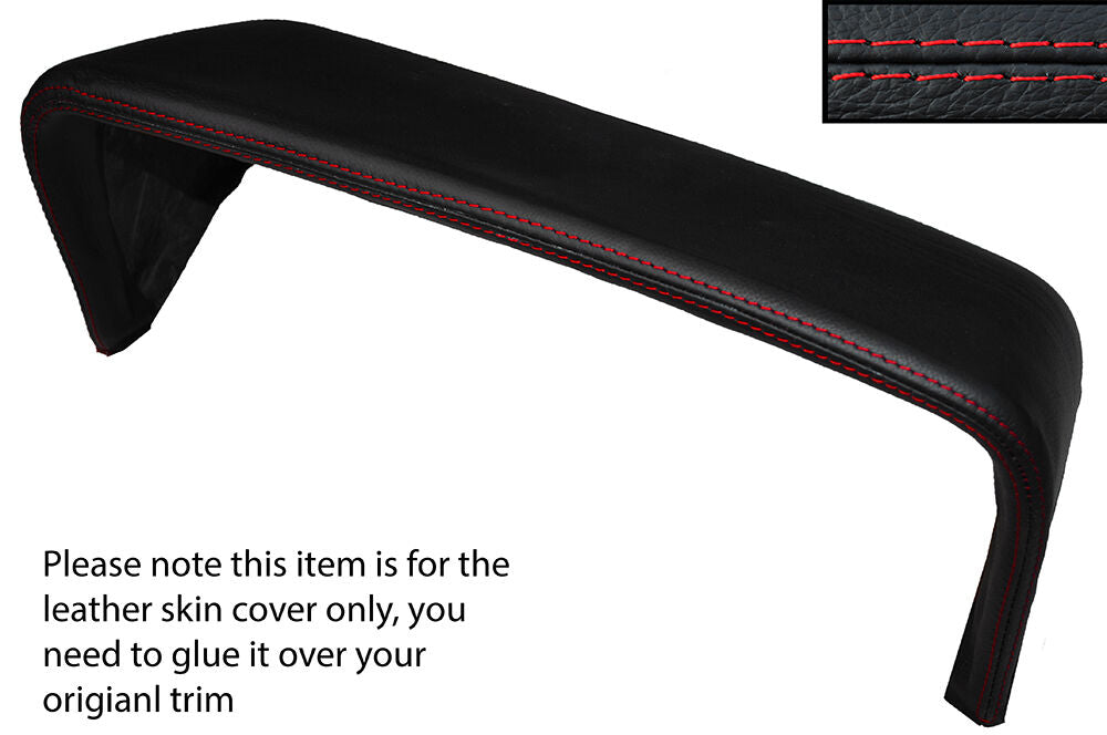 RED STITCH DASH BINNACLE LEATHER SKIN COVER FITS VAUXHALL OPEL CAVALIER MK1