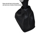 BLACK STITCH LEATHER AUTO AUTOMATIC GEAR GAITER FITS ALFA ROMEO GIULIETTA 10-15