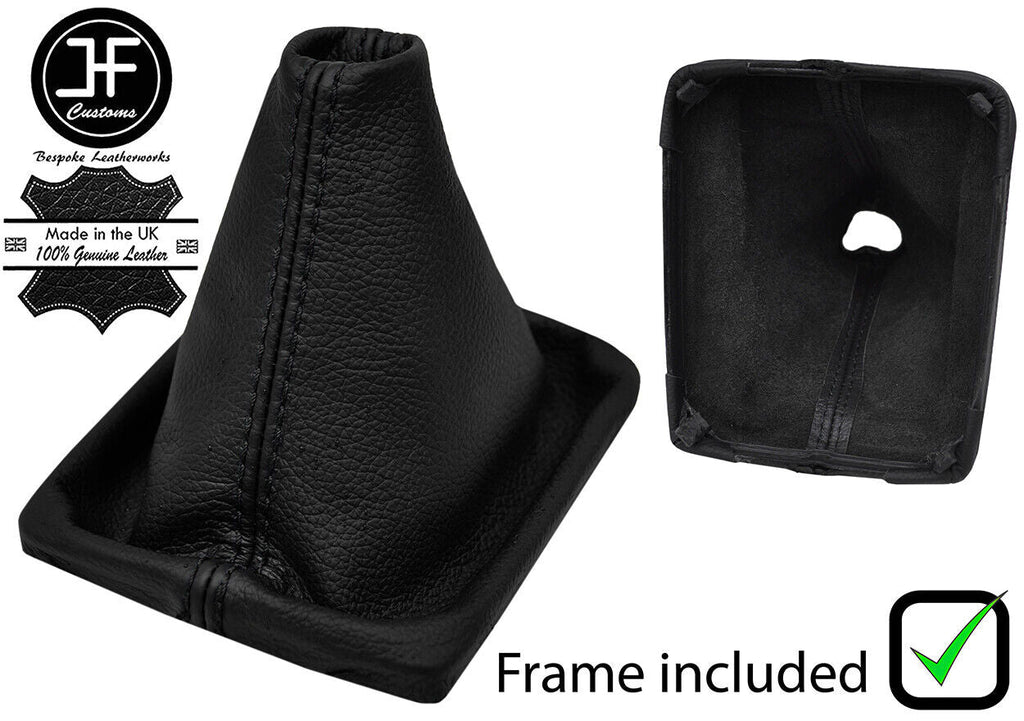 BLACK STITCH LEATHER MANUAL GEAR GAITER+PLASTIC FRAME FITS VW PASSAT CC 13-17